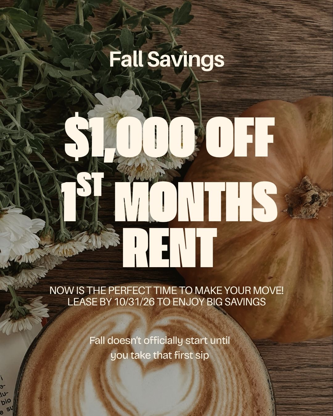 Elliot Roswell Fall Savings - $1,000 Off First Month's Rent
